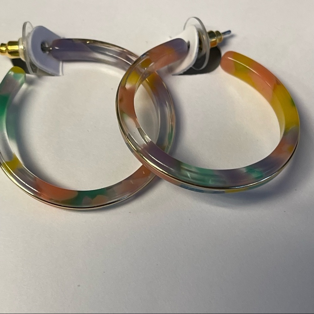 Loft multi color hoops earrings